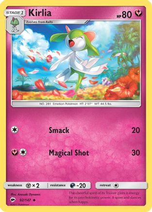 Kirlia 92/147 - Burning Shadows Reverse Holofoil