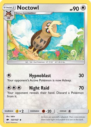 Noctowl 107/147 - Burning Shadows Reverse Holofoil