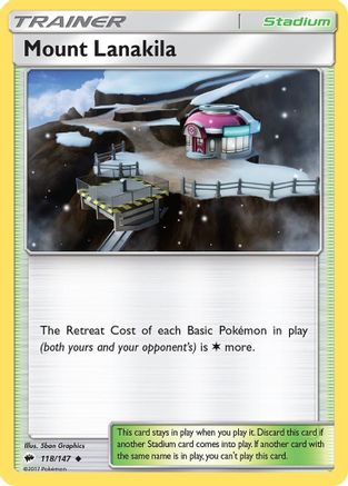 Mount Lanakila 118/147 - SM  Burning Shadows Reverse Holofoil