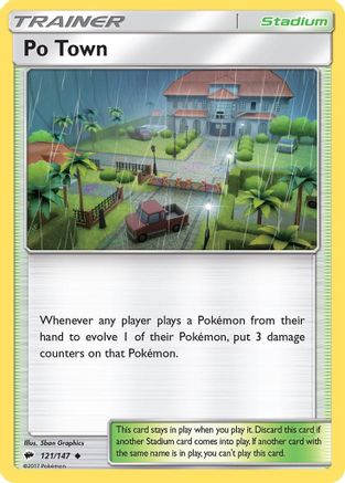 Po Town 121/147 - Burning Shadows Reverse Holofoil