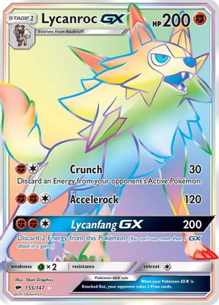 Lycanroc-GX 155/147 - Burning Shadows Holofoil