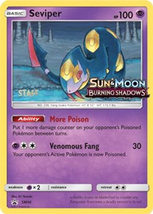 Seviper - SM46 (Prerelease) [Staff] SM46 - SM Promos Holofoil