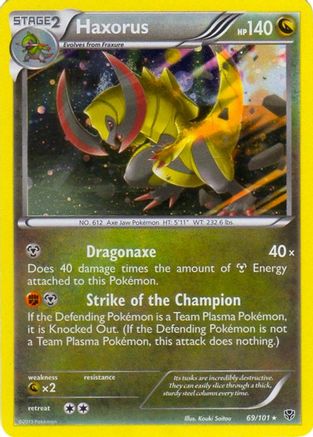 Haxorus - 69/101 (Cosmos Holo) 69 - Blister Exclusives Holofoil