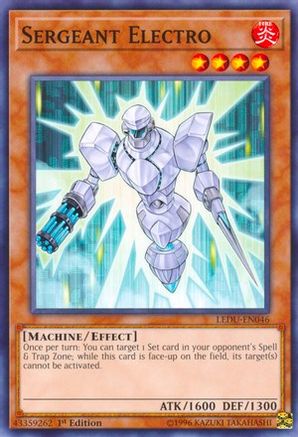 Sergeant Electro (LEDU-EN046) - Legendary Duelists 1st Edition