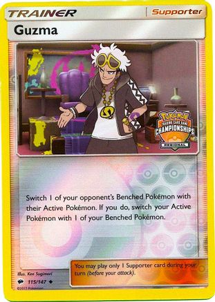 Guzma - 115/147 (Regional Championships) 115 - League & Championship Cards Reverse Holofoil