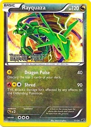 Rayquaza - 11/20 (Dragon Vault) 11 - Blister Exclusives Holofoil