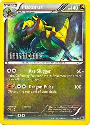 Haxorus - 16/20 (Dragon Vault) 16 - Blister Exclusives Holofoil