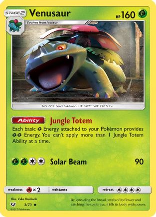 Venusaur 3/73 - Shining Legends Reverse Holofoil