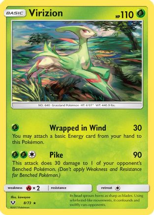 Virizion 8/73 - Shining Legends Reverse Holofoil