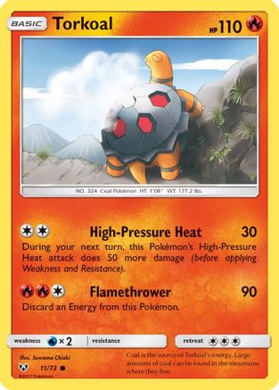 Torkoal 11/73 - Shining Legends Reverse Holofoil