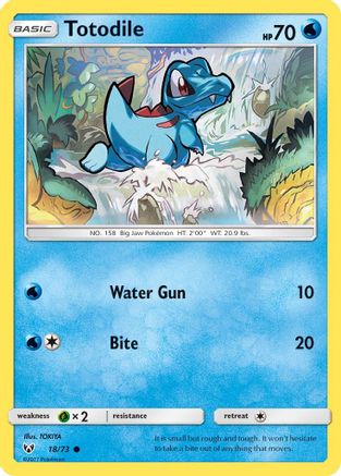 Totodile 18/73 - Shining Legends Reverse Holofoil