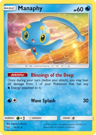 Manaphy 25/73 - Shining Legends Holofoil