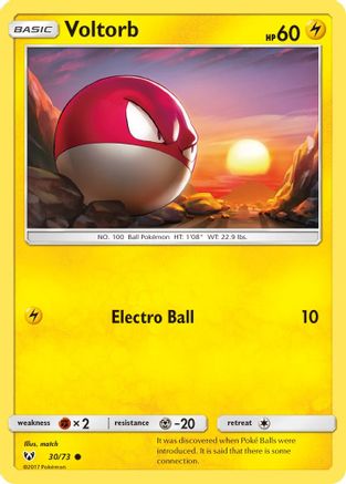 Voltorb 30/73 - Shining Legends Reverse Holofoil