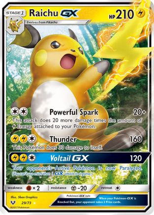 Raichu-GX 29/73 - Shining Legends Holofoil