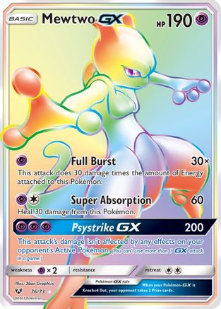 Mewtwo-GX 76/73 - Shining Legends Holofoil