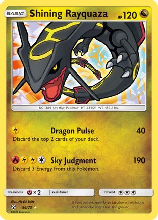 Shining Rayquaza 56/73 - Shining Legends Holofoil