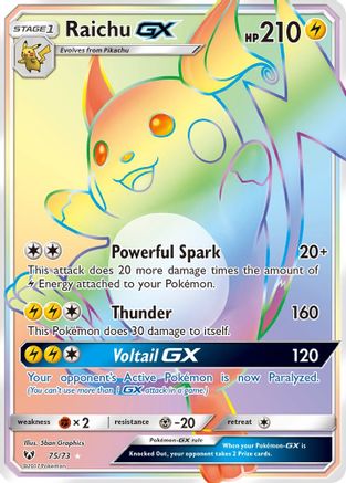 Raichu-GX 75/73 - Shining Legends Holofoil