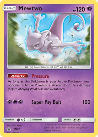 Mewtwo SM77/248 - SM Black Star Promos Holofoil