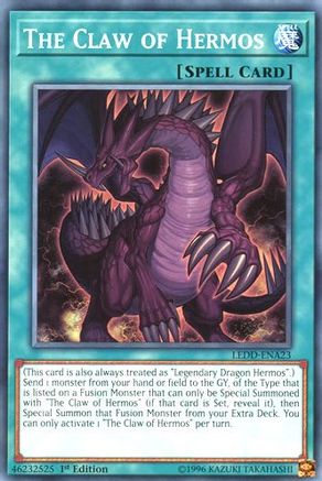 The Claw of Hermos (LEDD-ENA23) - Legendary Dragon Decks 1st Edition