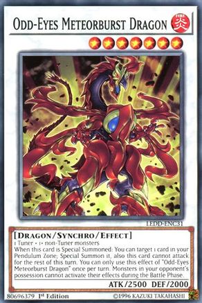 Odd-Eyes Meteorburst Dragon (LEDD-ENC31) - Legendary Dragon Decks 1st Edition