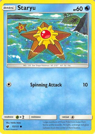 Staryu 15/111 - Crimson Invasion Reverse Holofoil