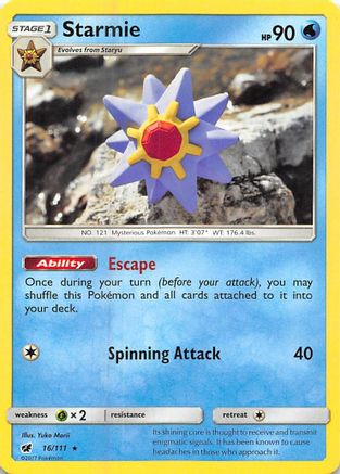 Starmie 16/111 - Crimson Invasion Reverse Holofoil