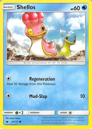 Shellos 29/111 - SM  Crimson Invasion Reverse Holofoil