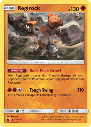 Regirock 53/111 - SM  Crimson Invasion
