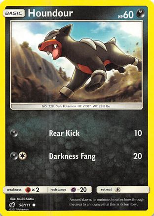 Houndour 58/111 - Crimson Invasion Reverse Holofoil