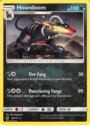 Houndoom 59/111 - Crimson Invasion Reverse Holofoil