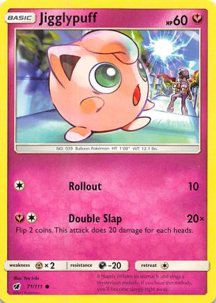 Jigglypuff 71/111 - SM  Crimson Invasion Reverse Holofoil