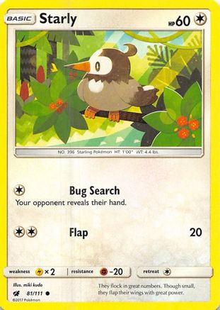 Starly 81/111 - SM  Crimson Invasion