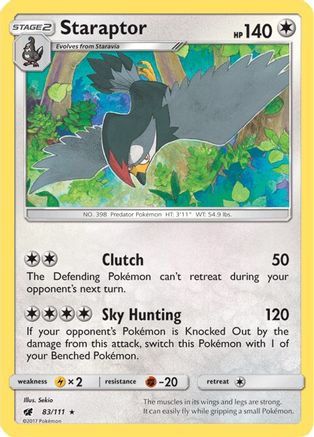 Staraptor 83/111 - Crimson Invasion Reverse Holofoil