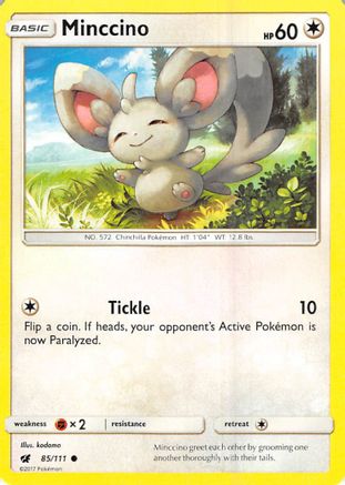 Minccino 85/111 - Crimson Invasion Reverse Holofoil