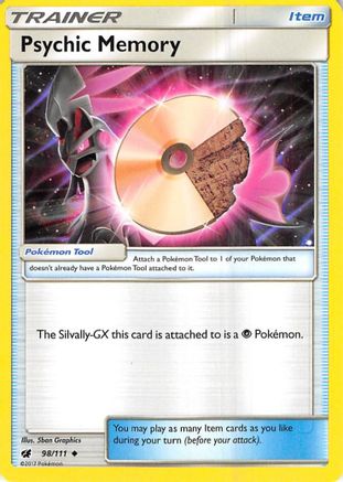 Psychic Memory 98/111 - SM  Crimson Invasion Reverse Holofoil
