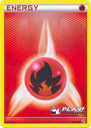 Fire Energy - 106/114 (Play! Pokemon) 106 - League & Championship Cards Holofoil