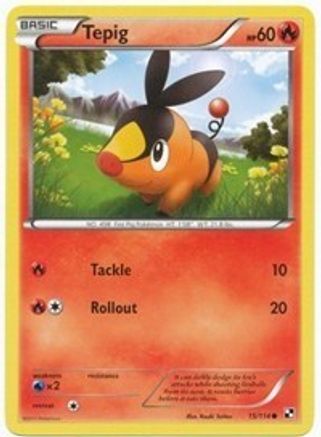 Tepig 15/114 (Cosmos Holo) 15 - League & Championship Cards Holofoil