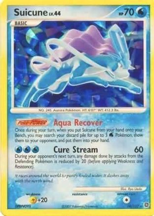 Suicune - 19/132 (Cracked Ice Holo) 19 - Miscellaneous Cards & Products Holofoil