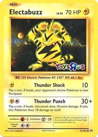 Electabuzz - 41/108 (Toys R Us Promo) 41 - Miscellaneous Cards & Products Holofoil