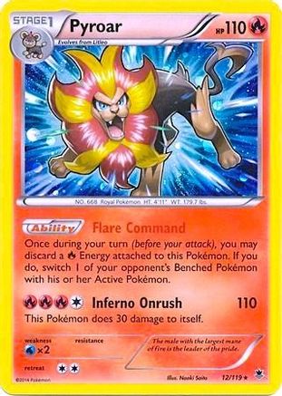 Pyroar - 12/119 (Cosmos Holo) 12 - Blister Exclusives Holofoil