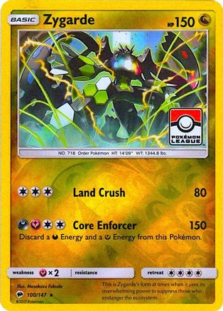 Zygarde - 100/147 (Pokemon League) 100 - League & Championship Cards Reverse Holofoil