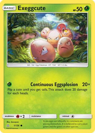 Exeggcute 1/156 - SM  Ultra Prism Reverse Holofoil