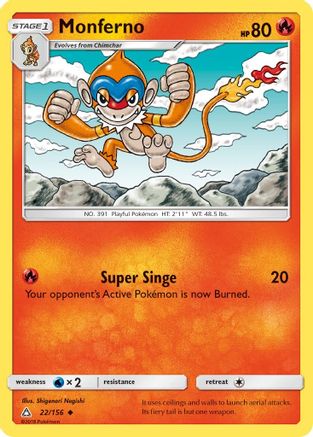 Monferno 22/156 - Ultra Prism Reverse Holofoil