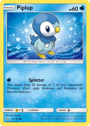 Piplup 31/156 - Ultra Prism Reverse Holofoil