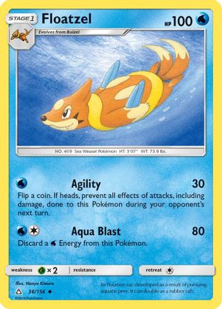 Floatzel 36/156 - Ultra Prism