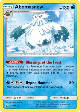 Abomasnow 38/156 - Ultra Prism Reverse Holofoil