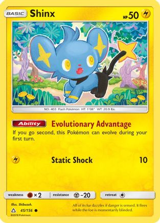 Shinx (45) 45/156 - SM  Ultra Prism Reverse Holofoil