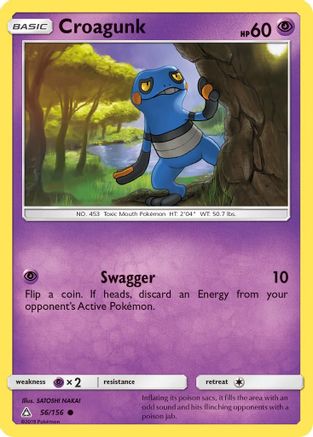 Croagunk 56/156 - SM  Ultra Prism