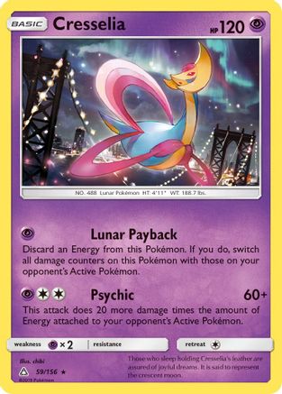 Cresselia 59/156 - SM  Ultra Prism Reverse Holofoil