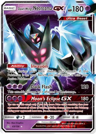 Dawn Wings Necrozma GX 63/156 - SM  Ultra Prism Holofoil